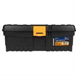 Plastic Toolbox Without Tray 12in Black / Orange
