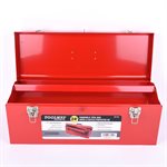 Toolbox With Lid Red Steel 24in