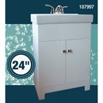 Vanity and Ceramic Top 2-Door 24x14.2x31.5n White
