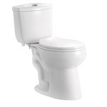 Toilette À Chasse Simple À Cuve Allongée 4.8L 2-Pièces Blanc