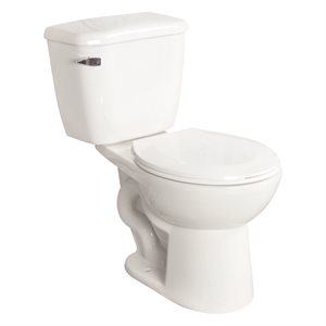 2-Piece Toilet Single Flush 4.8L Round Bowl White