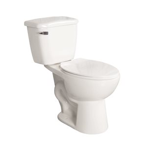 2-Piece Toilet Single Flush 6L Elongated Bowl White