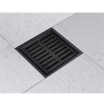 Linear Shower Drain Slot Grid 24" x 2 3 / 4" x 2 3 / 4" Matte Black