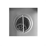 Square Shower Drain Slot Grid 6" x 6"x 2 3 / 4" Brushed Stainless Steel