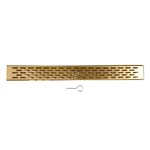 Linear Drain Slot Grille Grid Brick Style 24in Golden