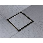 Eco Square Shower Drain Tile-in 5in x 5in x 3-1 / 8in Brushed SS