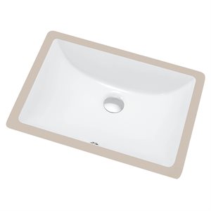 Lavabo Sous-Comptoir En Ceramic Blanc 20po