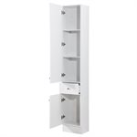 Newport Tower Cabinet 2-Door / 1-Drawer 15in x 12in x 84in White