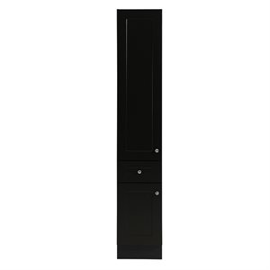 Newport Tower Cabinet 2-Door / 1-Drawer 15x12x84" Chocolate