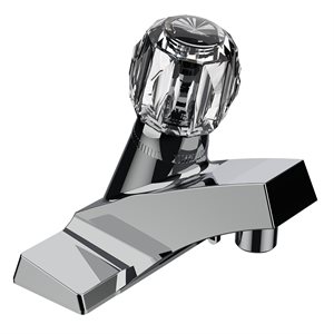 Low Arc Bathroom Faucet 1-Handle Chrome Plated