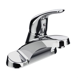 Low Arc Bathroom Faucet 1-Handle Chrome Plated