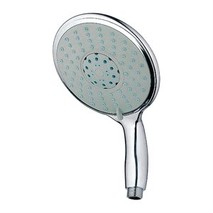 ABS Handheld Showerhead Round 6in (15cm) 3-Settings Chrome Plated