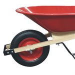 Gardeners Wheelbarrow 4 cu.ft Steel Tray Air Tire Wooden Handle