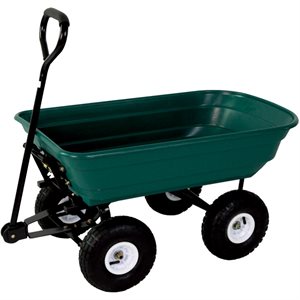 Poly Dump Wagon w / Pneumatic Tires 34in x18in