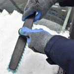Snow Brush Telescopic Handle with Ice Scraper 54in