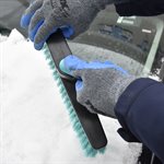 Snow Brush Telescopic Handle with Ice Scraper 54in