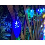 LED String Lights C9 Swirl 30 Turquoise / Blue 19.3'