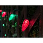 LED String Lights C9 Swirl 30 Red / Green 19.3'