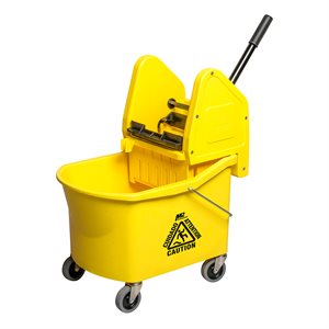 Mop Bucket & Wringer Combo Downpress 32Qt Yellow