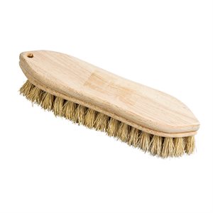 Brosse À Récurer À Main Avec Fibres Naturelles Blanches 9po