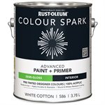 Colour Spark Semi-Sloss White Cotton