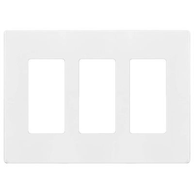 Plaque Decora Sans Vis 3-Gang Blanc