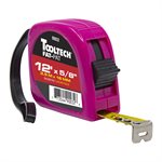 Tape Measure 12ft(3.5m) x 5 / 8in Metric / Imperial Plastic Pink