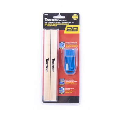 5PC Carpenter's Pencils & Sharpener Set