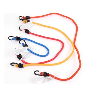 Tie Down Bungee Stretch Cord Solid Color Ast 18Pk