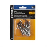 Locking Curved Pegboard Hooks ¼" 8Pk