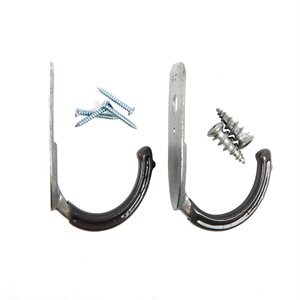 Wall Mount J Hooks 50 Lb Capacity 2pk