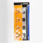 Wall Mount Rack with 4 Grip Hooks 18in