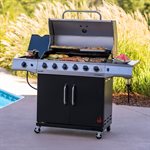 Performance Series 6-Burner Gas Grill with Side Burner and Cabinet