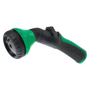 One Touch Hose Nozzle Sprayer Metal Flow Control 2 Pattern Green