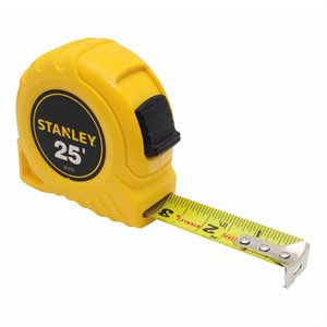 Tape Measure 25ft x 1in Imperial Yellow