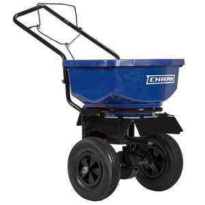 Residential Salt & Icemelt Broadcast Spreader with 12in PU Wheels 80Lb