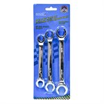 3PC Flare Nut Wrench Set - Metric