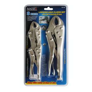 3PC Locking Pliers 7-7-10in Set