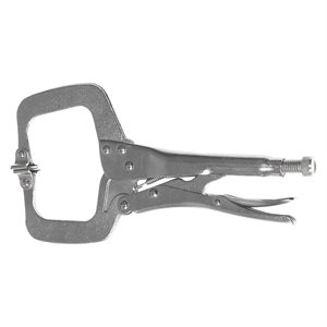 Locking C-Clamp Pliers With Swivel Pads 11in