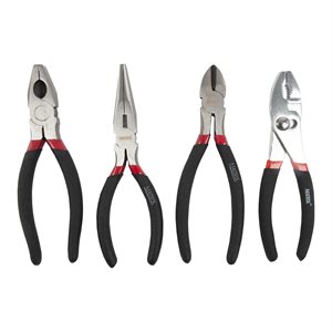 4PC Pliers 6in Set (Diagonal / Linesman / Long Nose / Slip Joint)