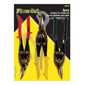 3PC Aviation Tin Snip 10in HCS Set