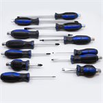 12PC Screwdriver With Go Through Shank & Hex Bolster Set