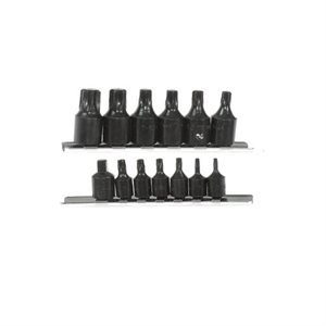 15PC Torx Bit Impact Socket 1 / 4in & 3 / 8in Drive Set