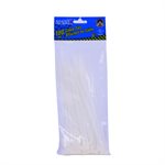 100PK Cable Ties 8in White