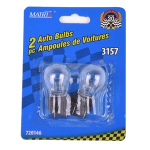 2PK Ampoules Miniatures Automobile Standard No.3157 Transparentes