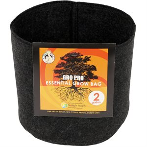 Gro Pro® Fabric Growing Bag Round 2 Gallon Black