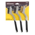 Wire Brush 7in Soft Grip 3pc Set