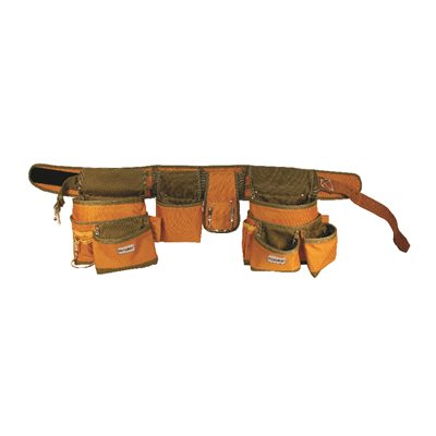 Ceinture à Outils En Nylon Toile 15pocket (2 Lrg 4 Med 9 Sm) Avec Nylon Belt