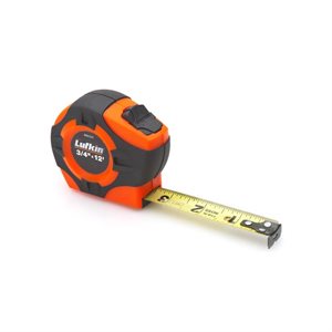 Tape Measure 12ft x 3 / 4in Imperial Hi-Vis Orange