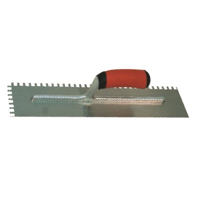 Notched Trowel 16in x 4½in (¼in x 3 / 8in x ¼in Sq Notch) MarshalLown Nt698